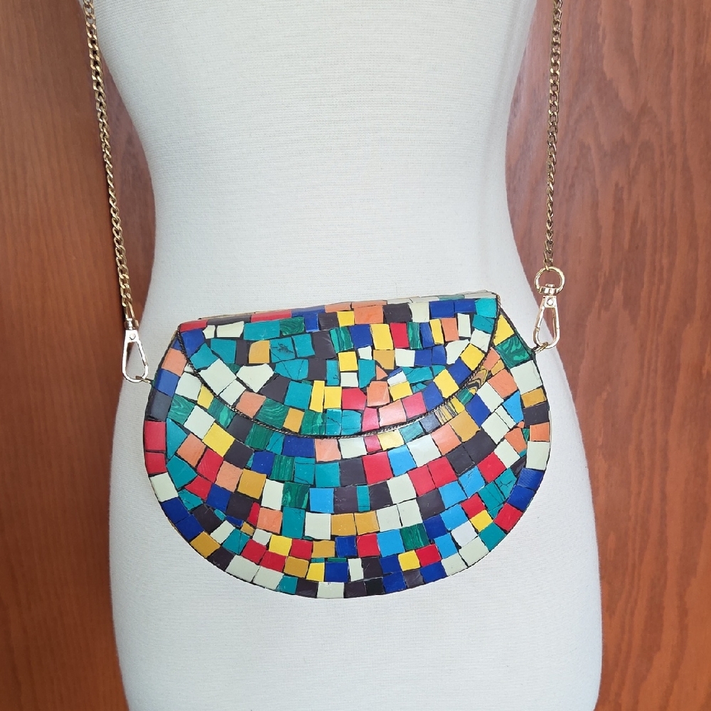 NWOT Ramala Mosaic Clutch/Crossbody Bag